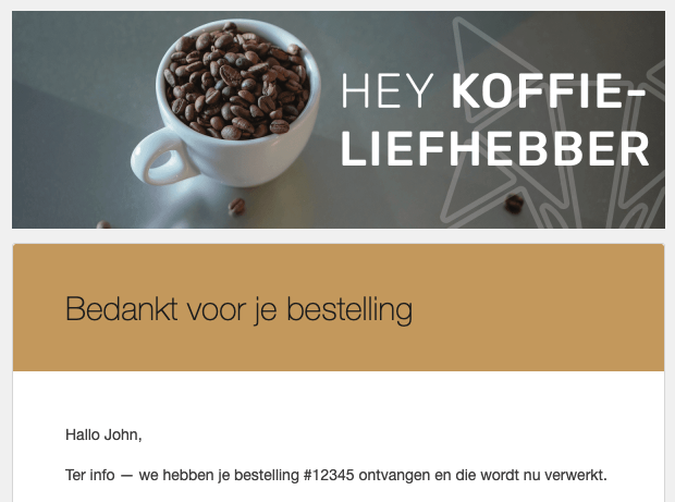 Vos Koffie - Bestellingen Mail