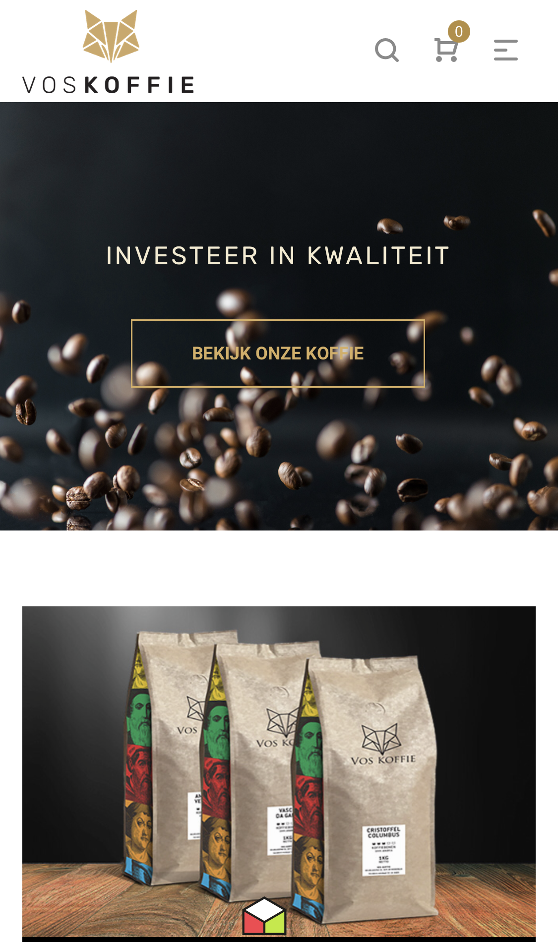 Vos Koffie - Website Before Redesign
